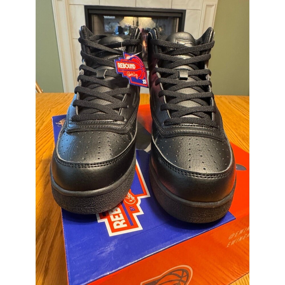 Patrick Ewing Black Orion Non-Strap High Top Basketball Sneakers Mens Size 8 New - Picture 4 of 5